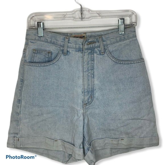 Vintage Pants - Vintage Guess Denim Shorts Cuffed High Rise 28